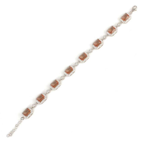Premium 925 Sterling Silver Rectangular Zultanite Entourage Bracelet