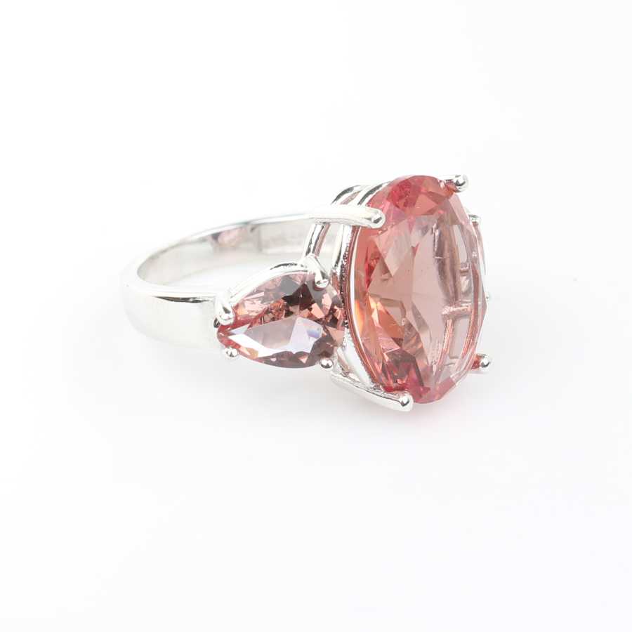 Sterling Silver Zultanite Three-Stone Ring - Oval & Teardrop Design
