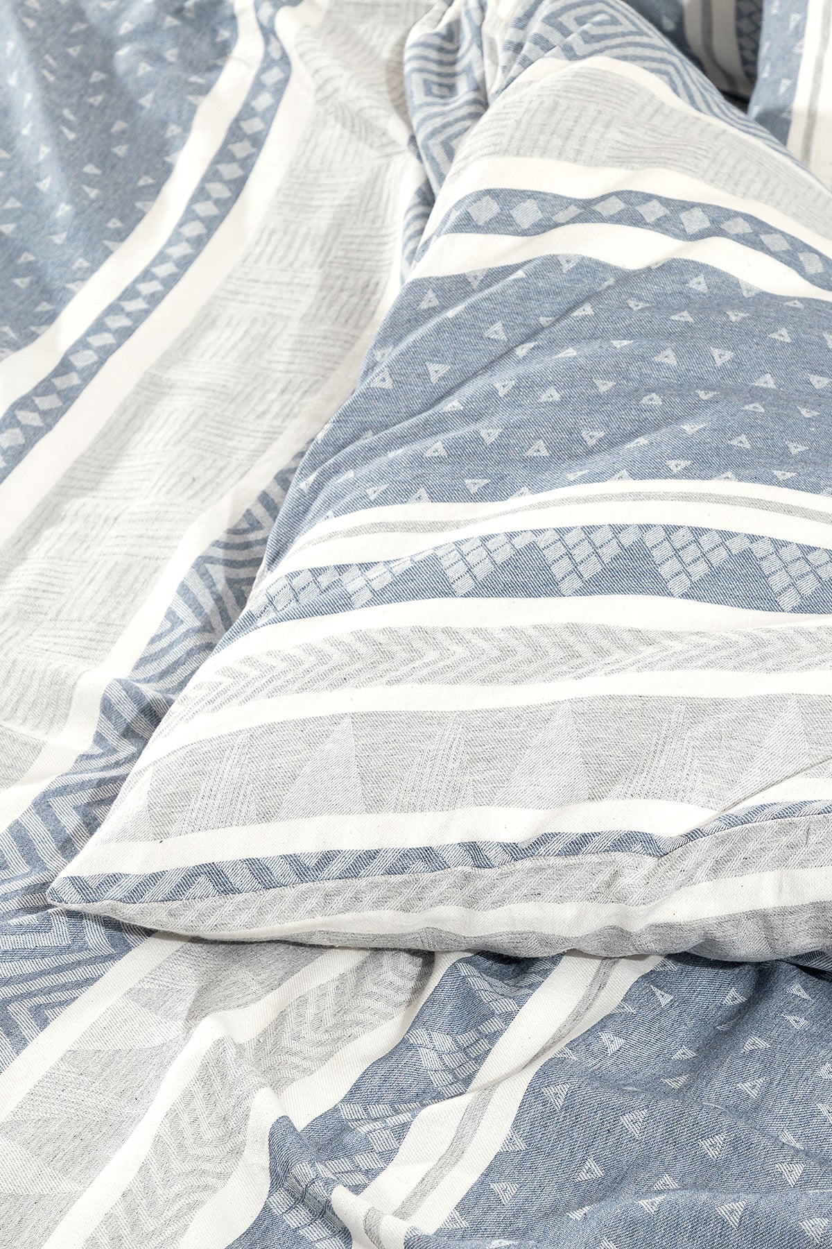 Cotton Blend Jacquard Double Duvet Cover Set - Elegant Weave