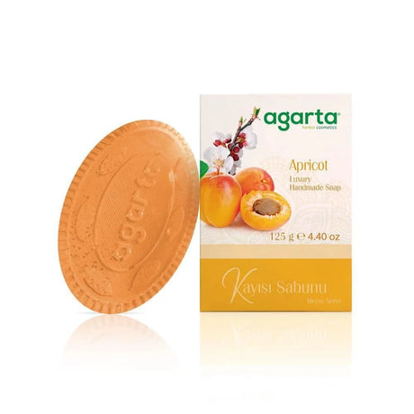 Natural Apricot Bar Soap for Face & Body - Gentle Cleansing, 125g