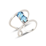 Elegant Dual Band Ring - Modern Intertwined Design