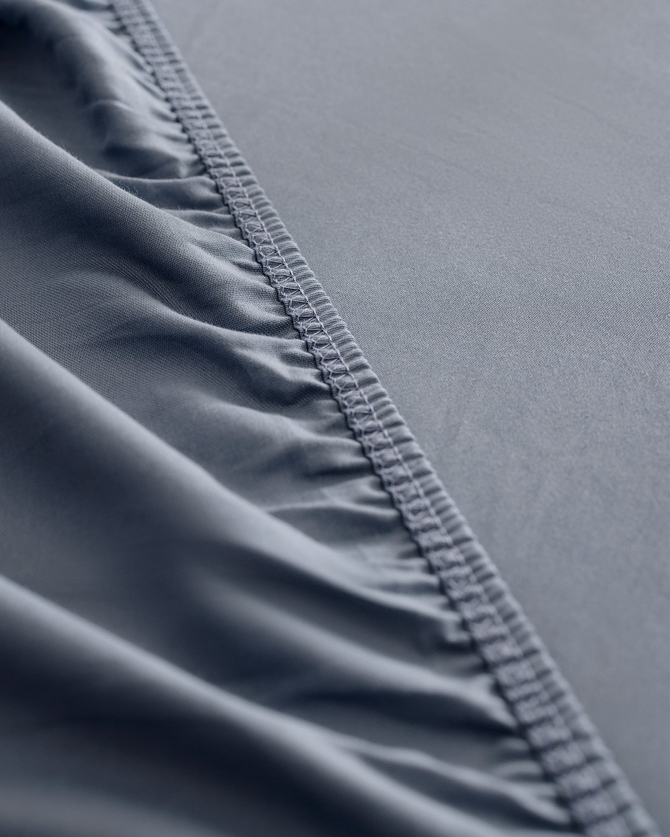 Twin 100% Cotton Sateen Fitted Sheet, Dark Blue