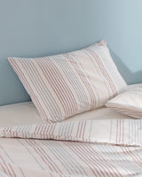 Cotton Blend Double Duvet Cover Set - Yarn-Dyed Texture