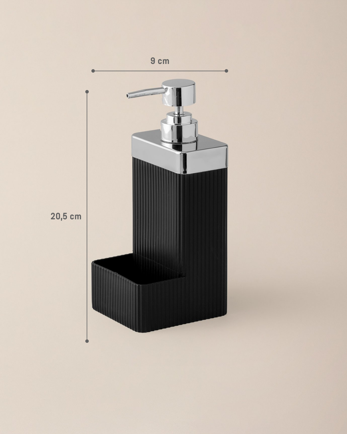 Marais Chrome Liquid Soap Dispenser for Bathroom Countertop