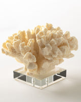 Resin Floral Figurine - Elegant Cream Botanical Accent