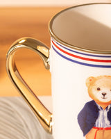 Colorful Bear Character Mug - Whimsical 225ml Coffee Tea Cup