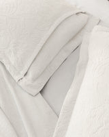100% Cotton Double Bedspread - Pure White Serenity