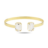Bold Oval Open Cuff Bracelet - Rounded Elegance Design