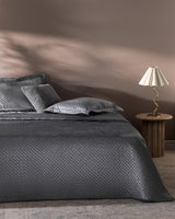 Boulogne Velvet Quilted Bedspread - Double Size Luxury