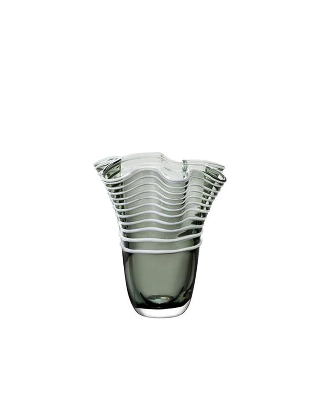 Handmade Glass Flower Vase - Medium Size Home Decor