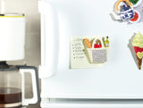 Polyresin Decorative Magnet - Whimsical Shopping Basket Design