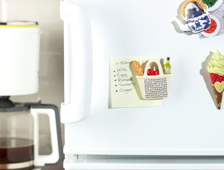 Polyresin Decorative Magnet - Whimsical Shopping Basket Design