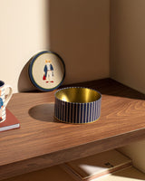 Round Metal Storage Canister - Modern Dual-Tone Kitchen Accent