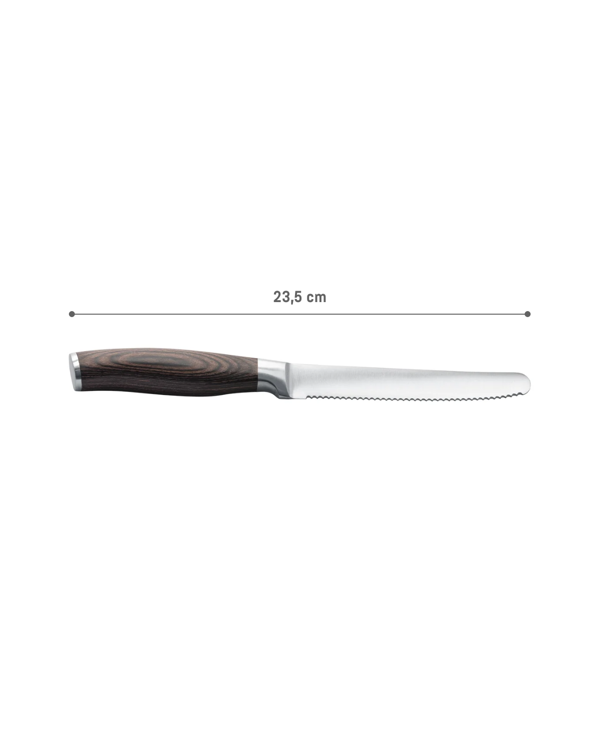 Versatile Multi-Purpose Kitchen Knife with Brown Handle