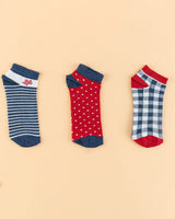 Women's No-Show Ankle Socks 3-Pack Set