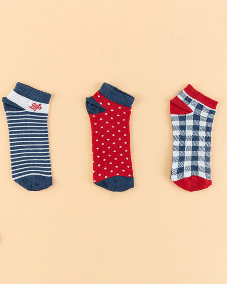 Women's No-Show Ankle Socks 3-Pack Set