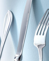 Stainless Steel 42-Piece Flatware Set - Elegant Silver Design