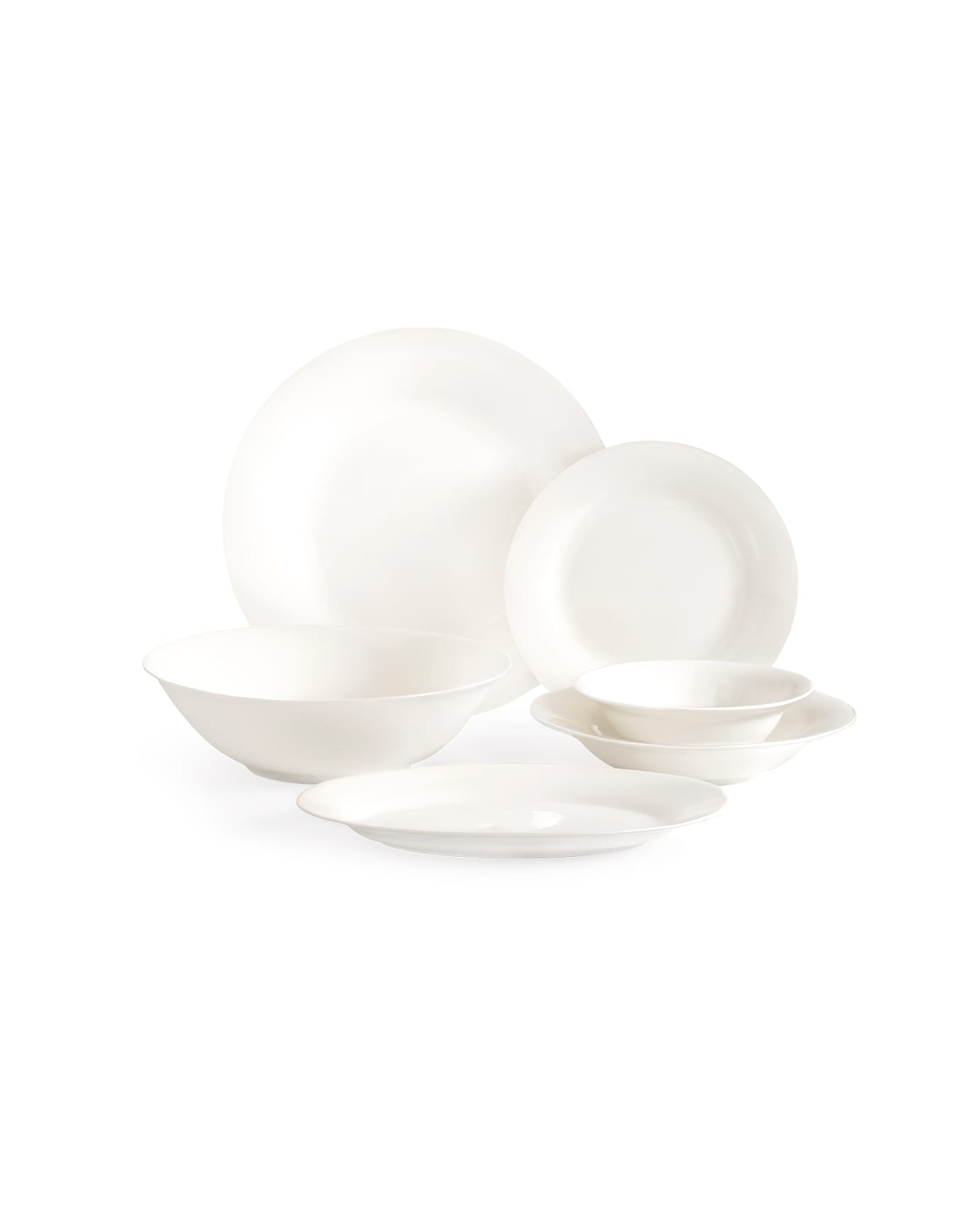 Nová kostní porcelánová jídelní sada pro 6 osob, 27 dílů - kolekce Solara