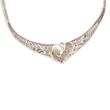 Premium 925 Sterling Silver Filigree Heart Necklace