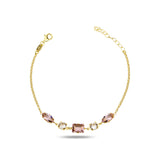 Baguette Stone Bracelet - Contemporary Line Elegance