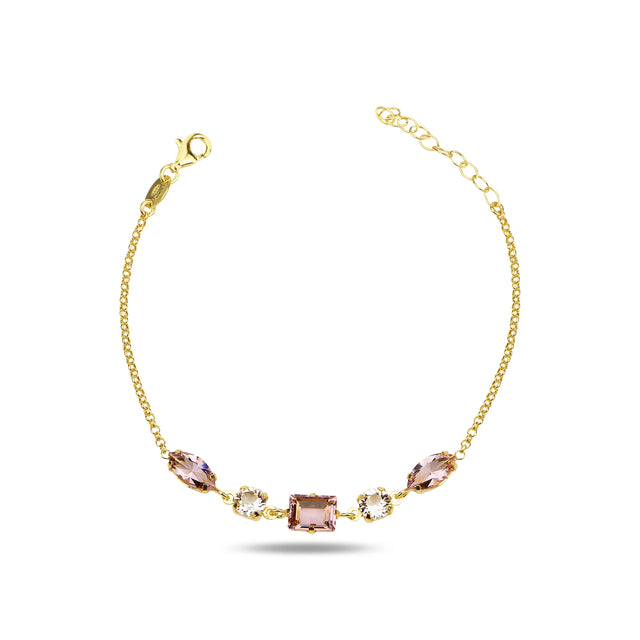 Baguette Stone Bracelet - Contemporary Line Elegance