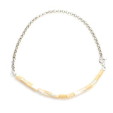 Professional Sterling Silver Mother of Pearl Anklet Bracelet