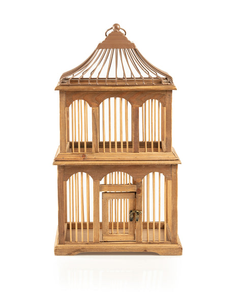 Bamboo Decorative Bird Cage - Brigitte Rustic Home Accent