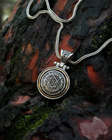 Sterling Silver Rotating Seal of Solomon Pendant Necklace - Wisdom & Protection