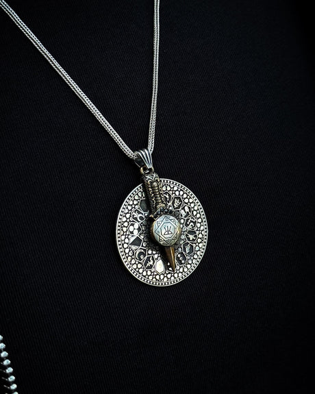 Sterling Silver Rotating Zodiac Wheel Necklace - 12 Astrological Signs