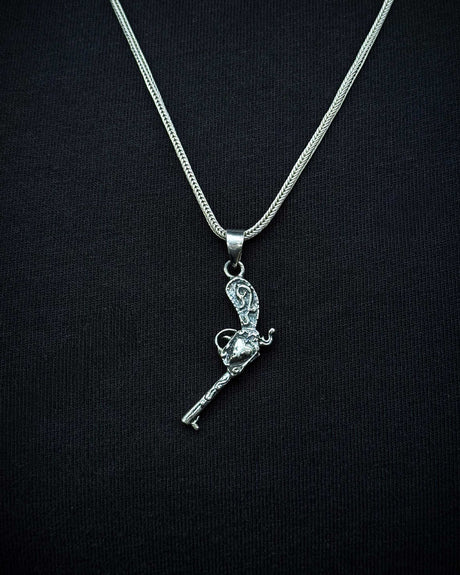 925 Sterling Silver Revolver Necklace - Wild West Outlaw Style
