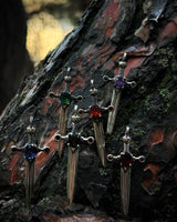 Sterling Silver Medieval Dagger Necklace - Gothic Warrior Design