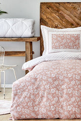Celerina Pink 100% Cotton Single Duvet Cover Set