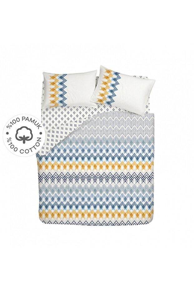 Ethnico 100% Cotton Double Size Duvet Cover Set
