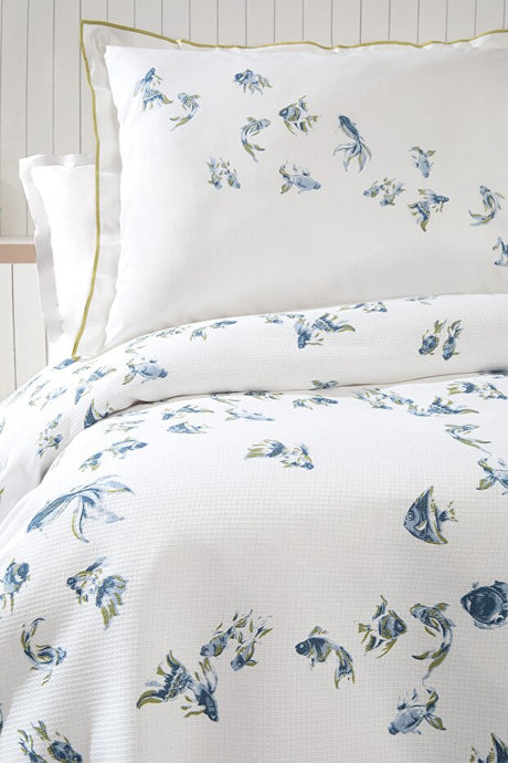 Betta Double Pique Set - 100% Cotton Marine Fish Print