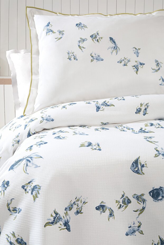 Betta Double Pique Set - 100% Cotton Marine Fish Print