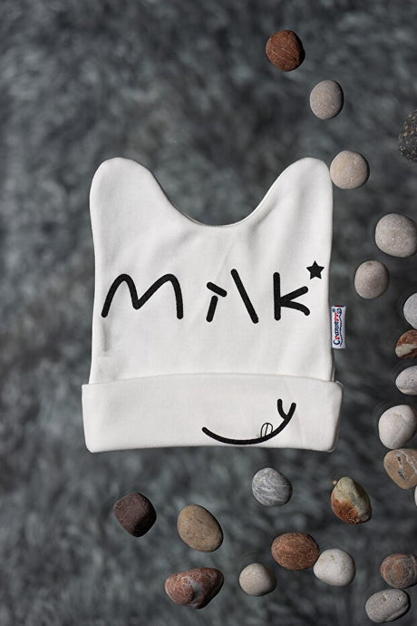 Sada bavlněných čepic pro miminka Milk Design 3 kusy