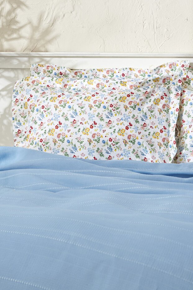 Noya 100% Cotton Double Pique Set - Soft & Breathable Blue