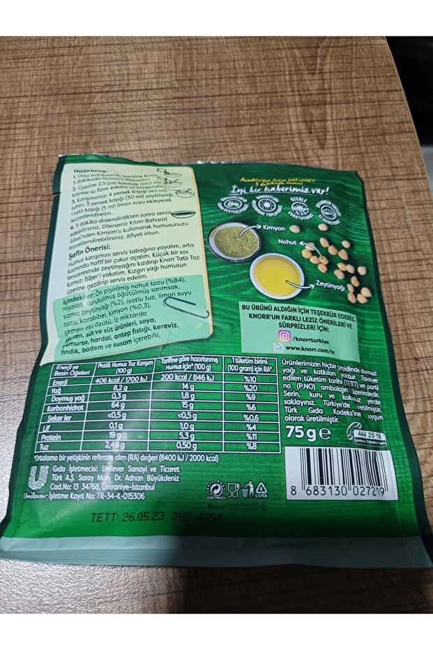 5-Minute Hummus Mix - Quick & Easy Chickpea Dip, 75g Pouch