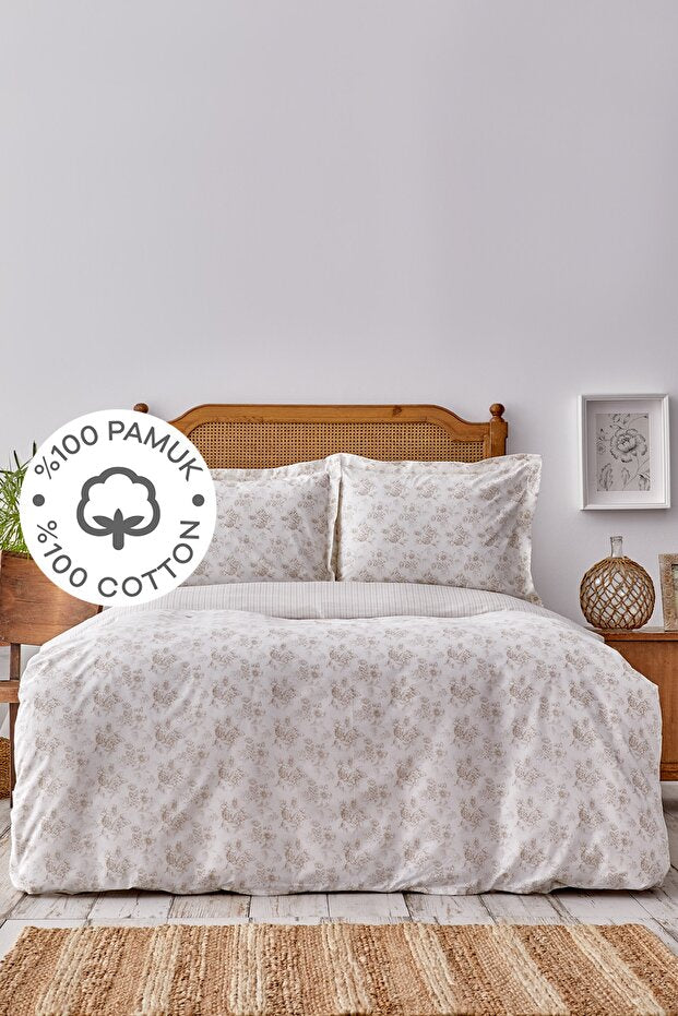Brave Gold 100% Cotton Double Duvet Cover Set