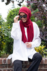 Ready-to-Wear Viscose Shawl - Practical & Comfortable Burgundy
