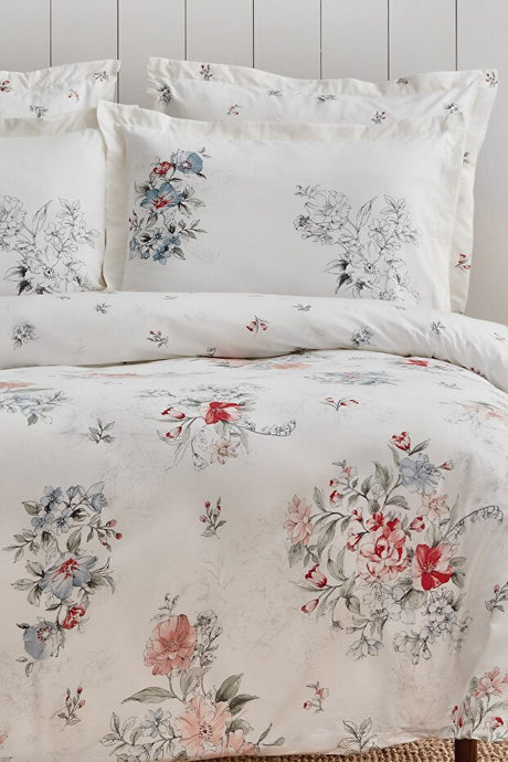 Belisima Double Ranforce Duvet Cover Set - Blue Floral