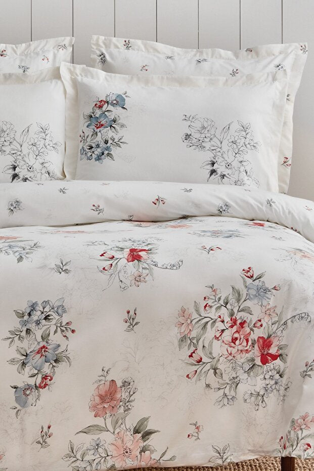 Belisima Double Ranforce Duvet Cover Set - Blue Floral