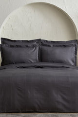 Uniq 100% Cotton Sateen Double Duvet Cover Set - Anthracite