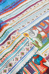 Perez Double 100% Cotton Duvet Cover Set with Pique - Elephant Motif