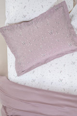 Ramona Double Size Bamboo Cotton Pique Bedding Set - Plum