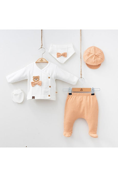 Baby Bow Bear Organic 5-Piece Newborn Hospital Exit Set - 0-3 Months