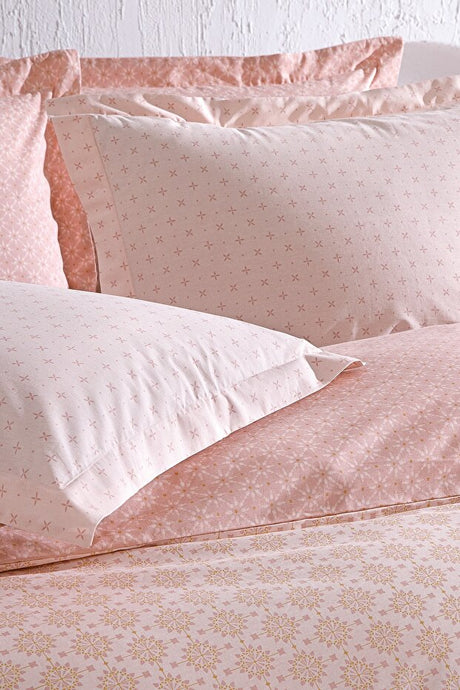 Naomi Double Ranforce Duvet Cover Set - Powder Pink, 4-Piece