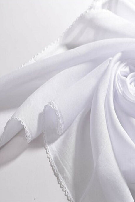 Plain White Inner Headscarf & Shawl