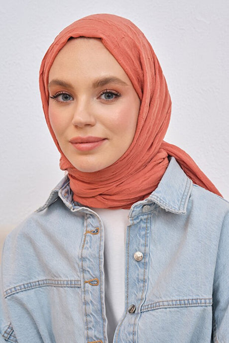 Bamboo Crinkle Cotton Shawl - Lightweight & Breathable