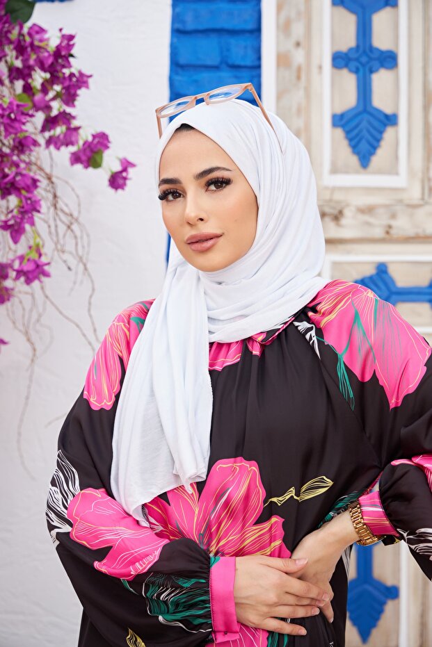 White Jersey Shawl - Soft, Lightweight & Versatile